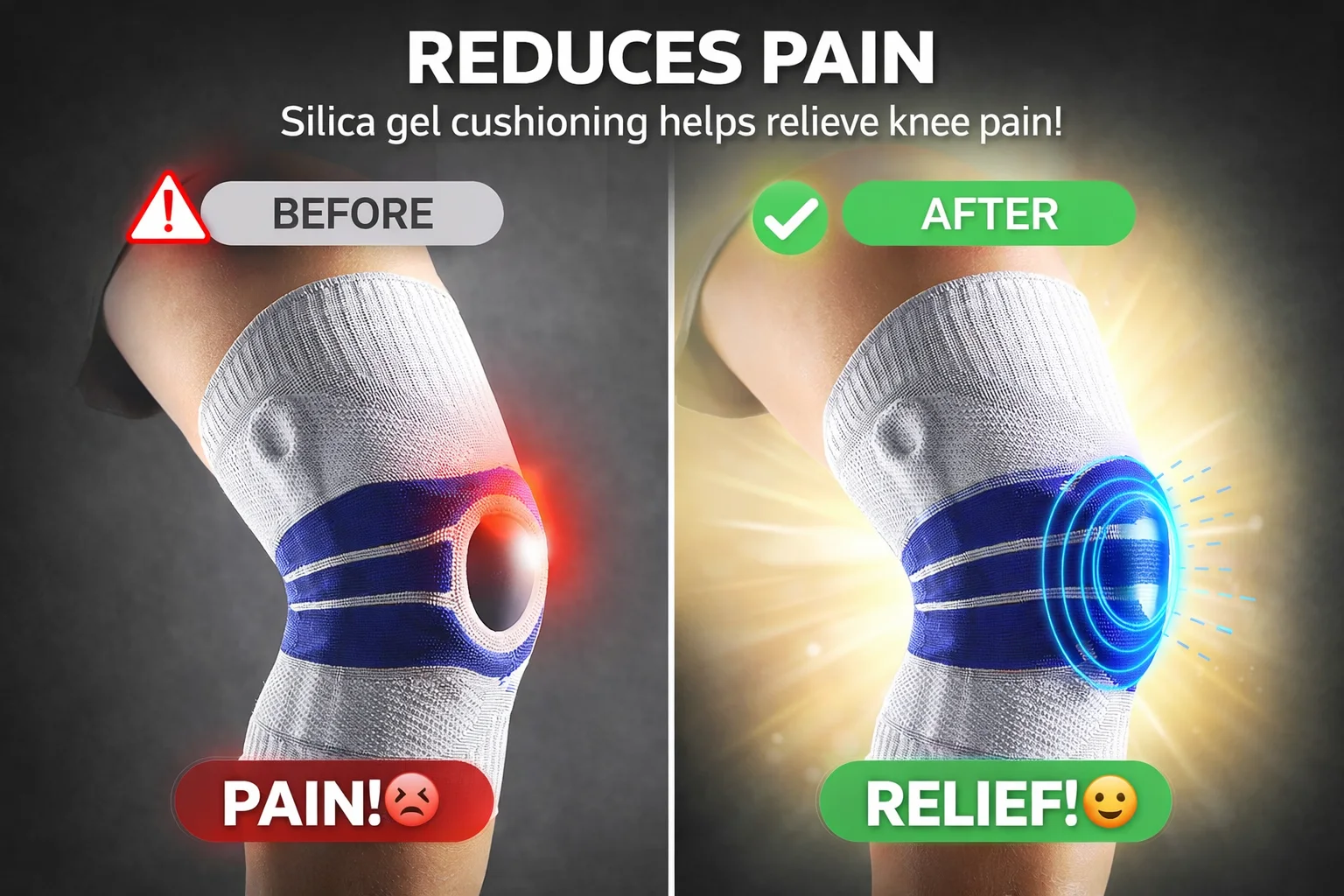 دعامة ركبة واحدة عالية المرونة