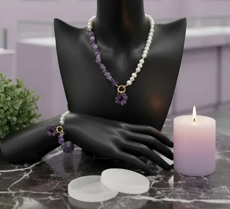 طقم واحد نصف لؤلؤ، نصف أميثيست