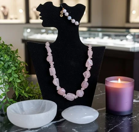 طقم الروز كوارتز الوردي