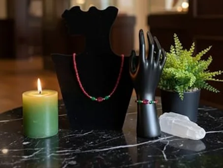 طقم الروبي والزمرد