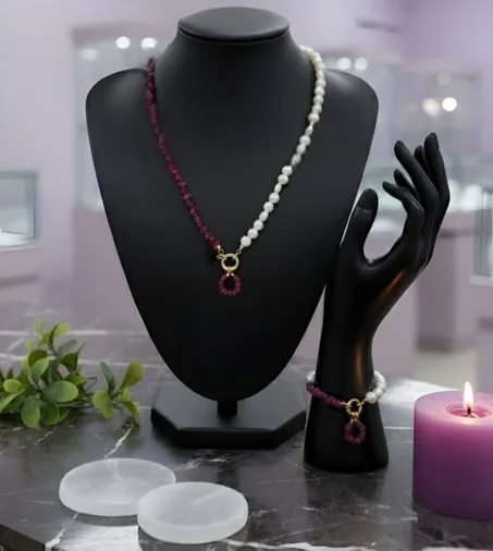 طقم نصف لؤلؤ، نصف روبي