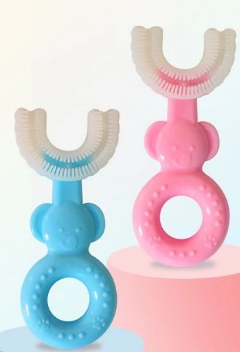 2 قطع من فرشاة السيليكون للأطفال