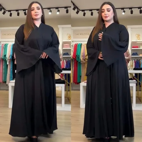Abaya Élégance Fluide – Crêpe Premium