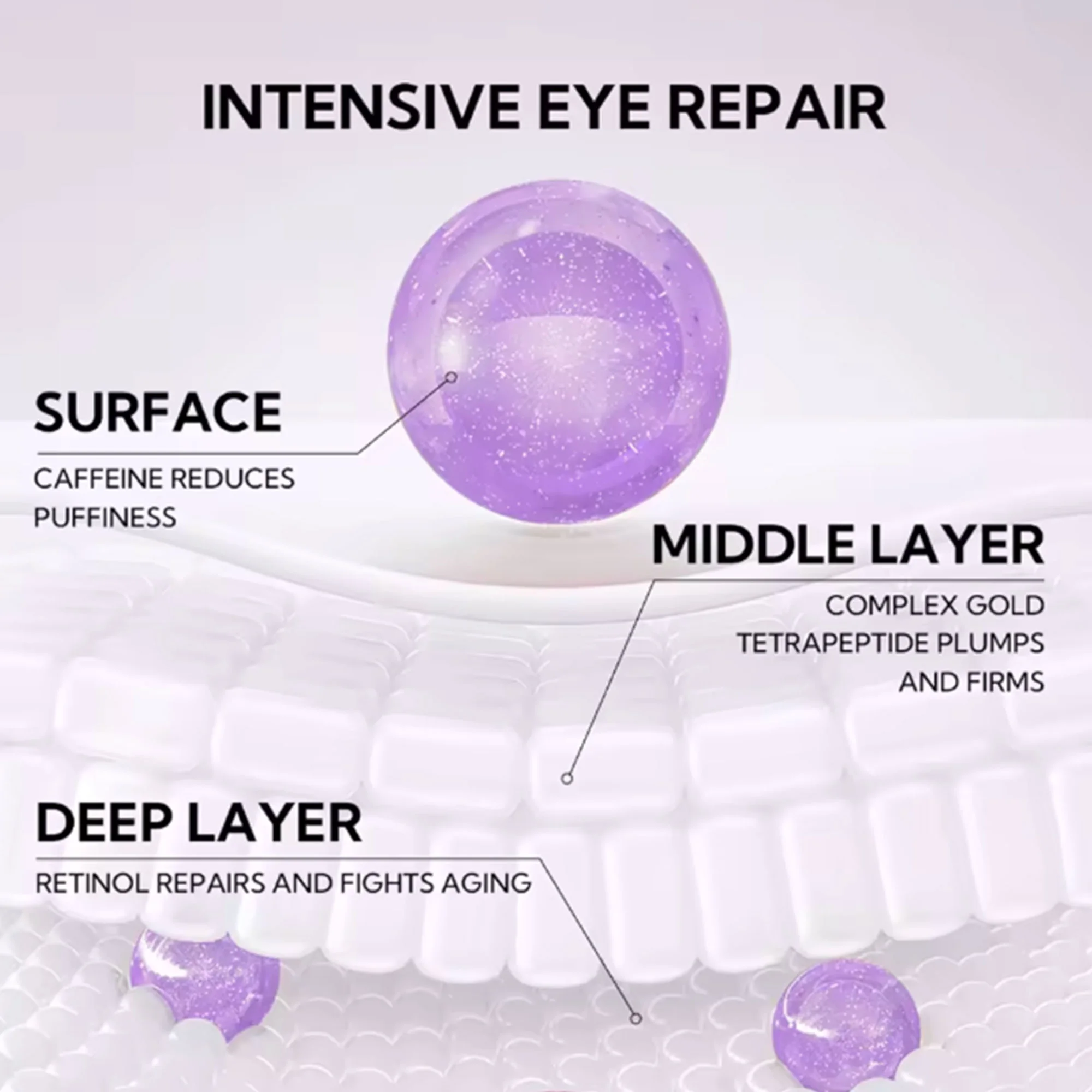 لان بينا قناع جل كولاجين للعين للعيون المنتفخة والهالات السوداء