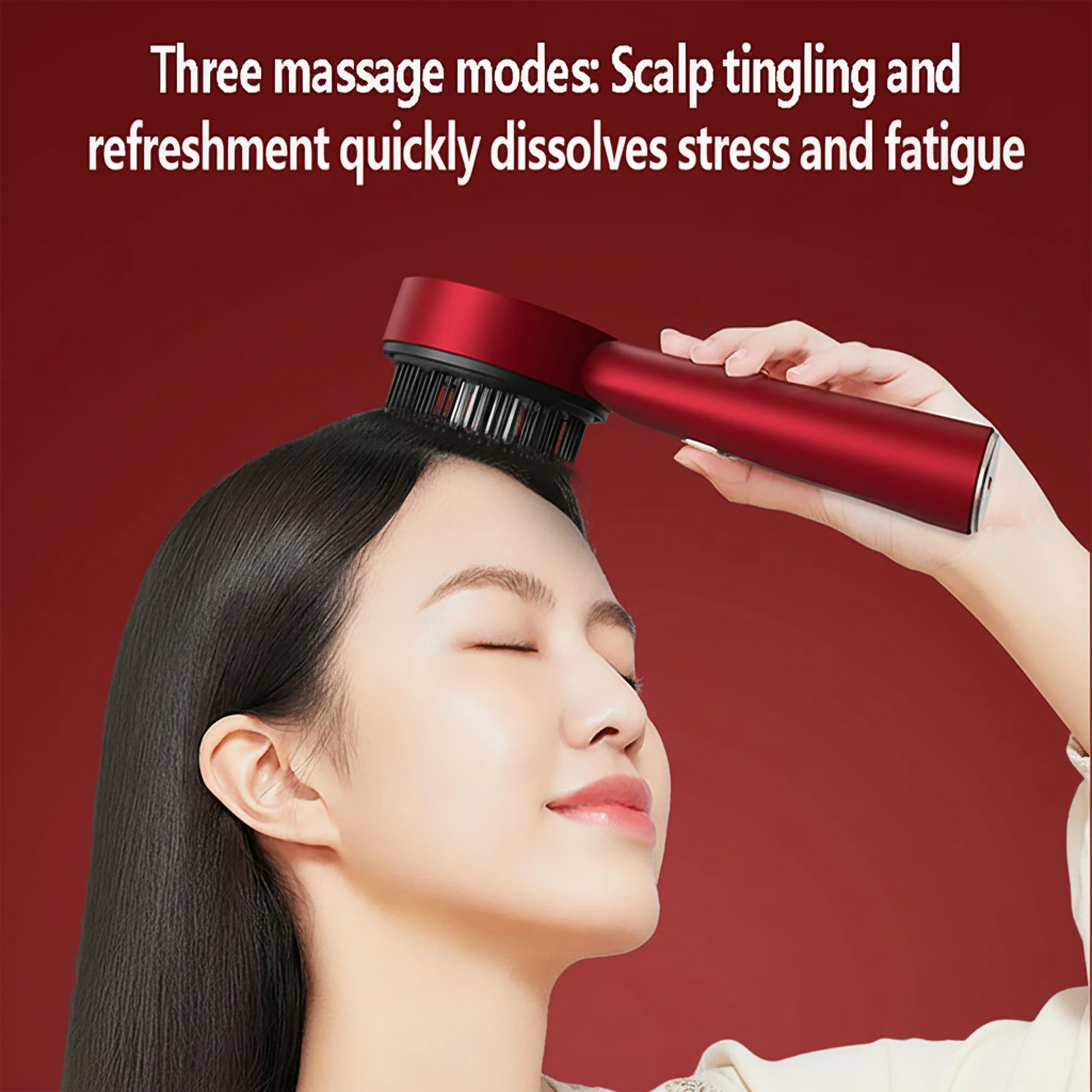 فرشاة تدليك لفروة الرأس مع أداة لتوزيع الزيت