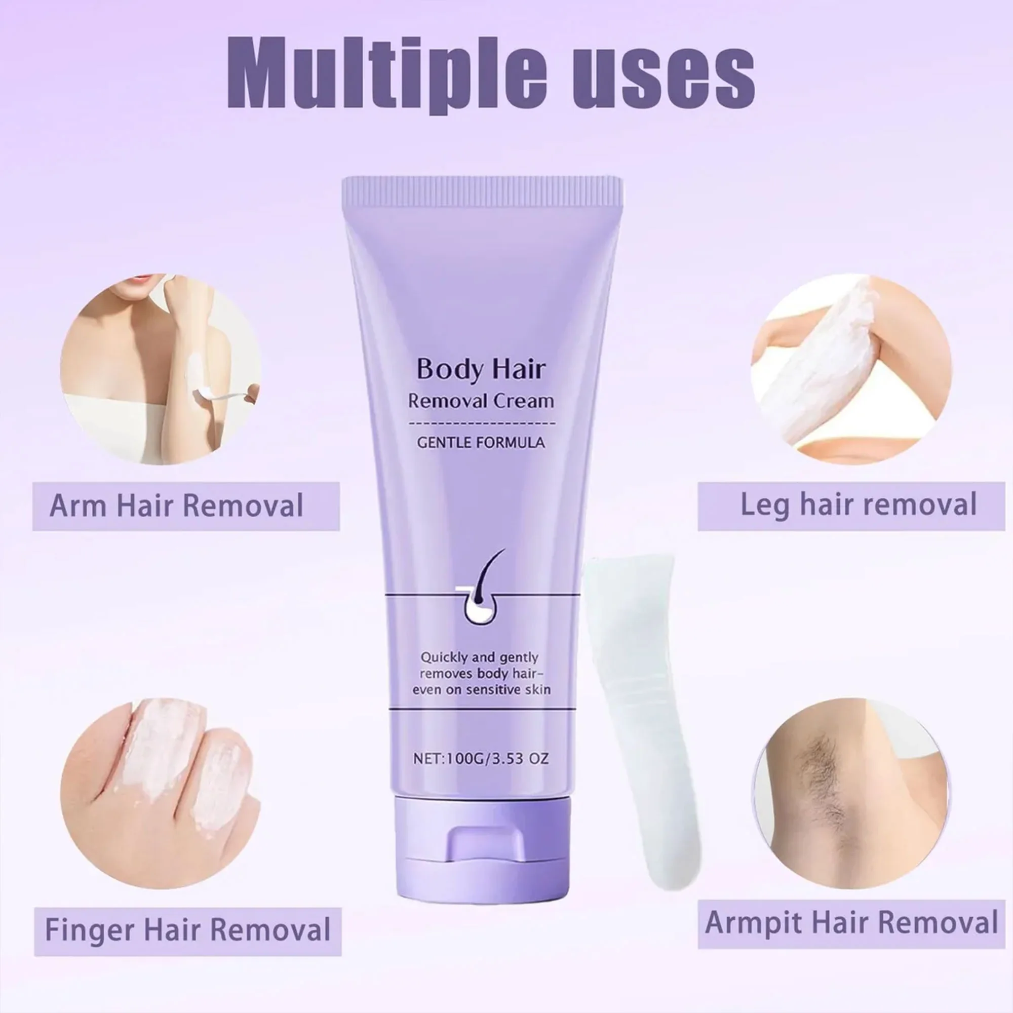 كريم إزالة الشعر والعناية بالبشرة فعّال وبدون ألم (نساء ورجال)
