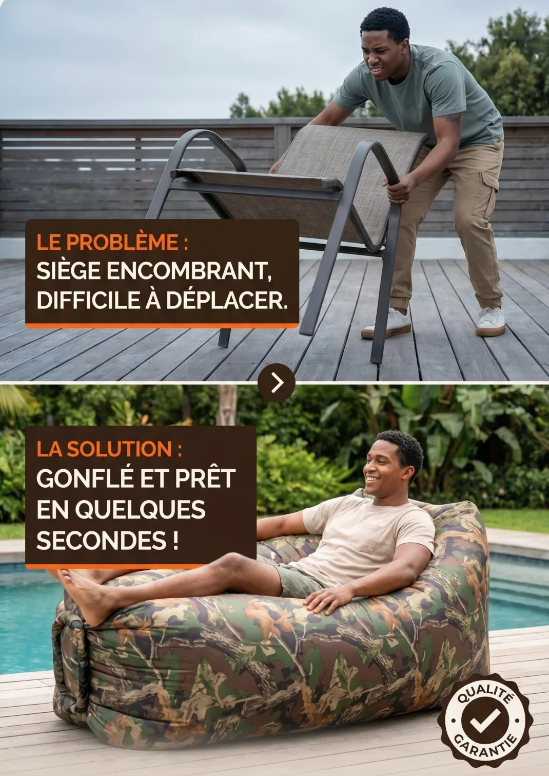 Canapé gonflable extensible