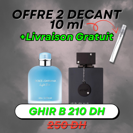 PACK 2 Decant 10ml  + LIVRAISON GRATUIT