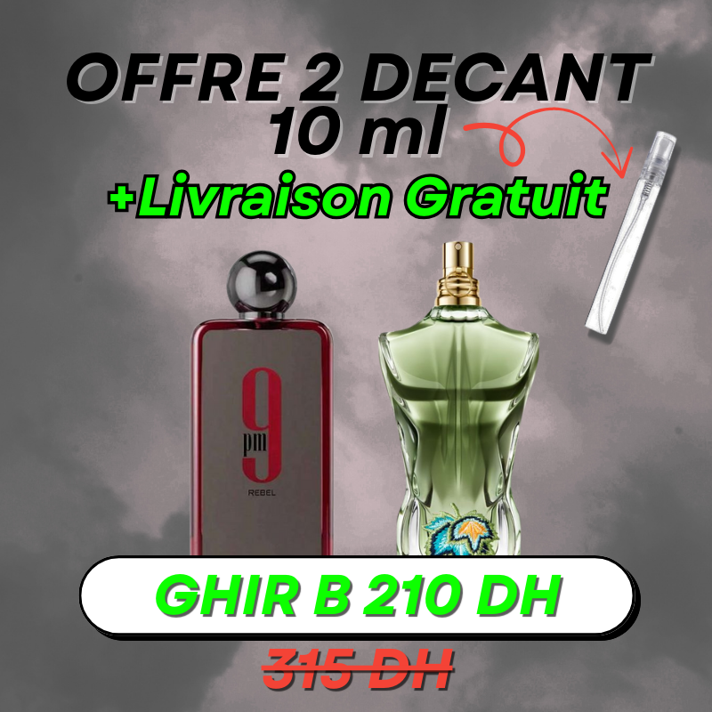 PACK 2 Decant 10ml + LIVRAISON GRATUIT