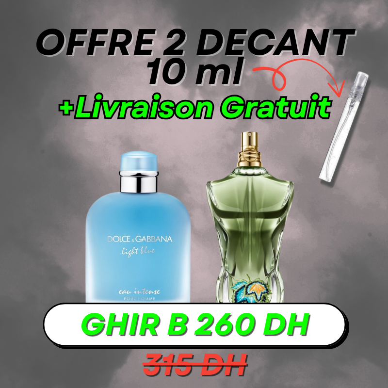 PACK 2 Decant 10ml + LIVRAISON GRATUIT