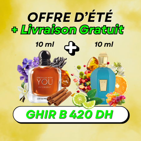 2x10 ml offre  ( Erba Pura + You Intensly ) + Livraison Fabor
