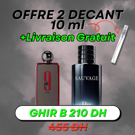 PACK 2 Decant 10ml  + LIVRAISON GRATUIT