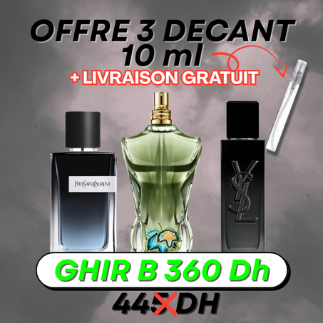 PACK 3 Decant 10ml  + LIVRAISON GRATUIT 6