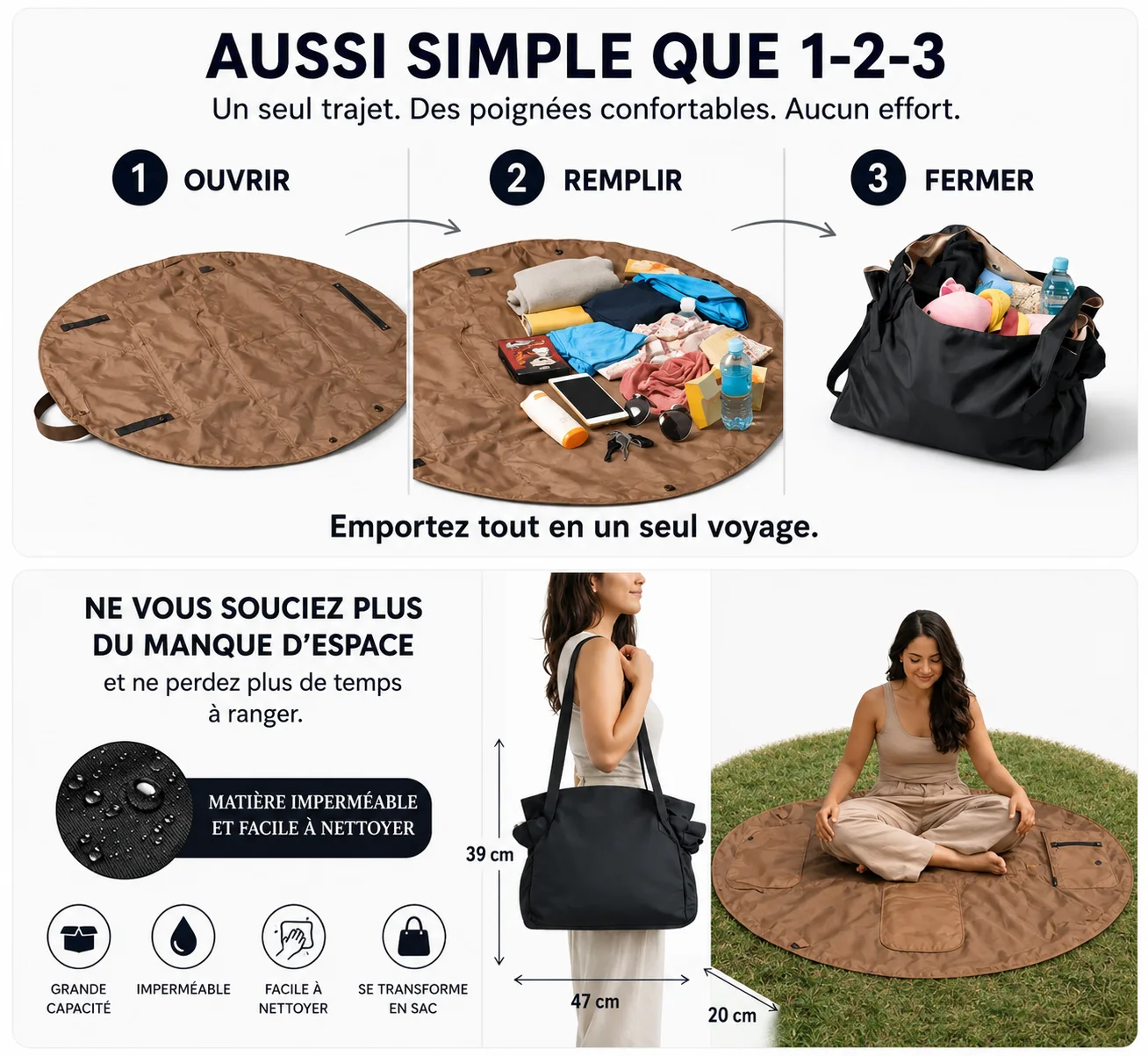 EasyPack– Sac de Voyage Tout-en-Un