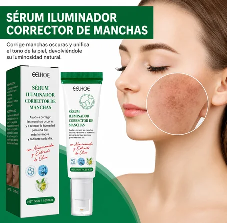 Suero que brilla correctora de manchas oscuras, opacidad, acné y eliminador de melanina, niacinamida, cuidado de la piel hidratante y iluminador