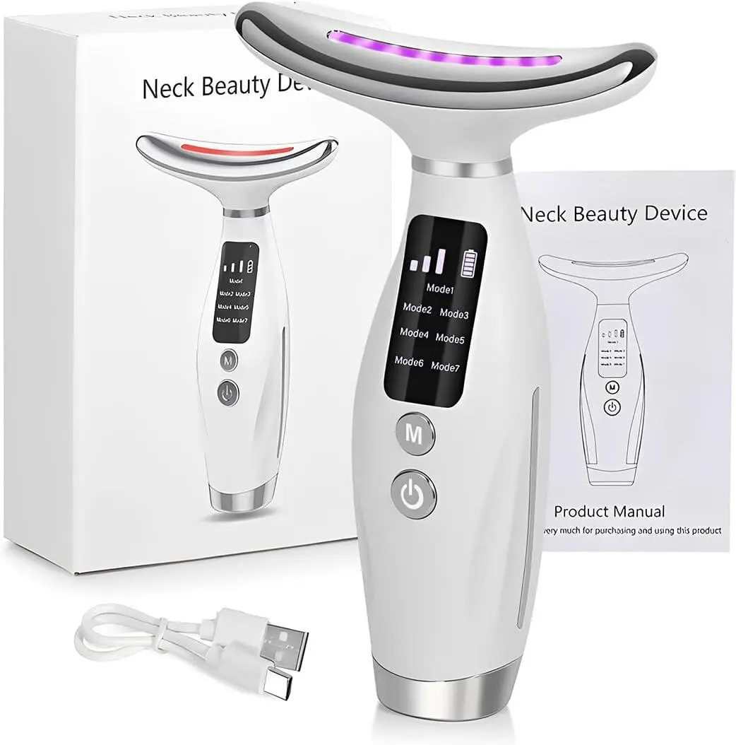 ✨ Masajeador Facial EMS con 7 Colores de Luz LED – Reafirma, Tonifica y Rejuvenece tu Piel desde Casa