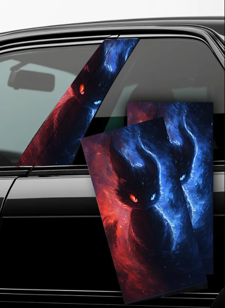 Two-sided creature of the night - Car Doors Pillar Decals
