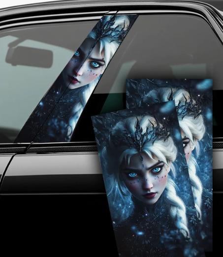 Dark Elsa - Car Doors Pillar Decals