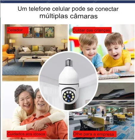 CÂMARA INTELIGENTE DE VIGILÂNCIA SEM FIOS DE 360º
