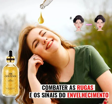 Sérum Essência Facial Ouro 24K Colágeno Ácido Hialurônico Essência Facial Hidratante Antienvelhecimento Rugas