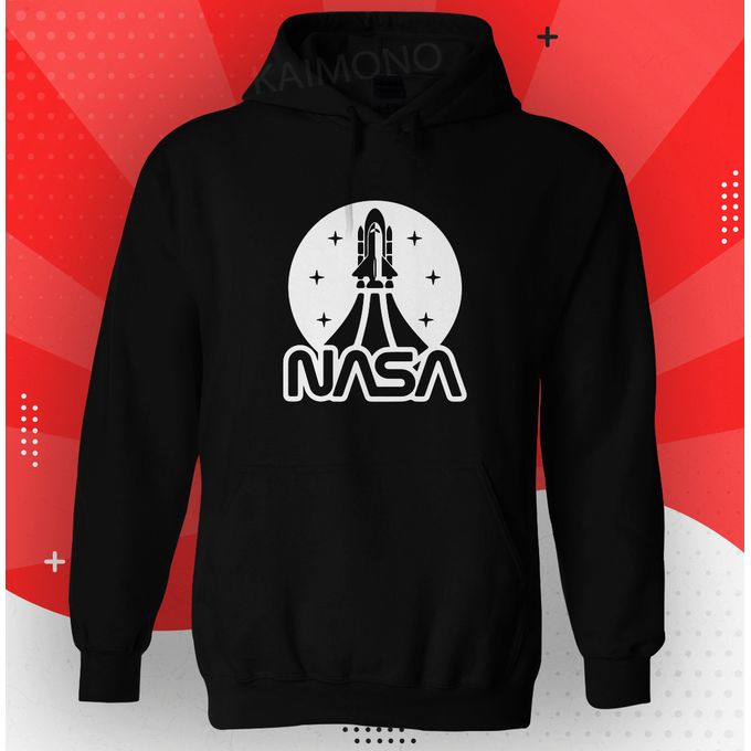 Sweat à Capuchon - Hoodie Noir NASA logo