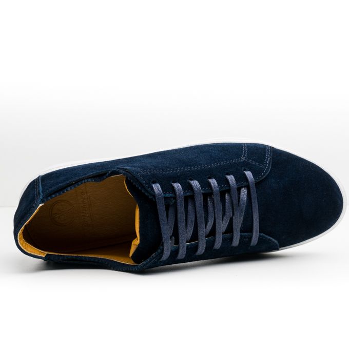 D'Urbano Baskets Basses en cuir Daim - Bleu.