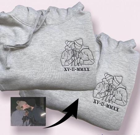 Personalized Embroidered and Graphic Print Portrait Apparel - The Perfect Gift for Special Occasions and Cherished Memories