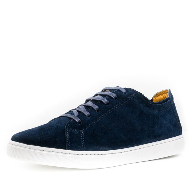 D'Urbano Baskets Basses en cuir Daim - Bleu.