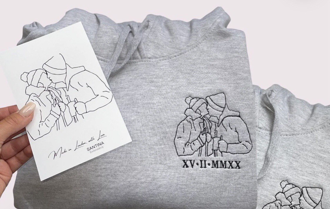 Personalized Embroidered and Graphic Print Portrait Apparel - The Perfect Gift for Special Occasions and Cherished Memories