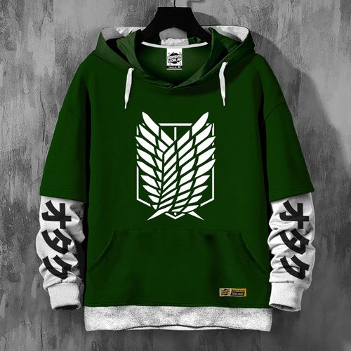 Capuchon Hoodie Demi-M Oversize Manga Anime Attack on Titan Sweatshirt Capuche
