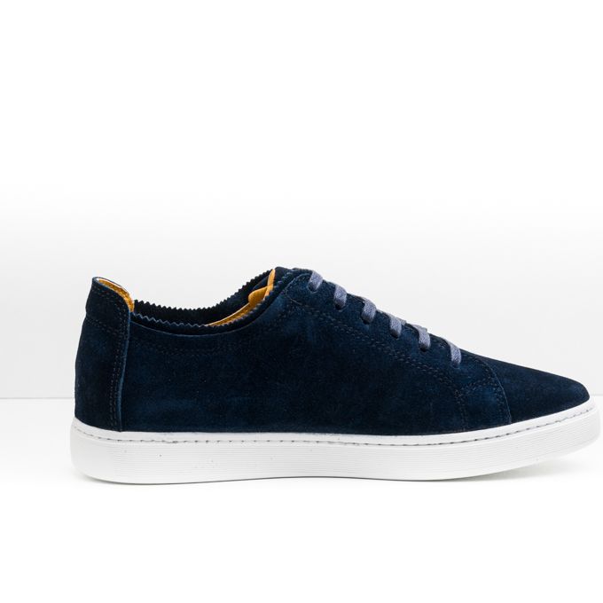 D'Urbano Baskets Basses en cuir Daim - Bleu.