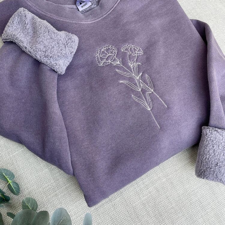 Flower Power Sweater - Embrace Your Feminine Side with Our Embroidered Flower Design!