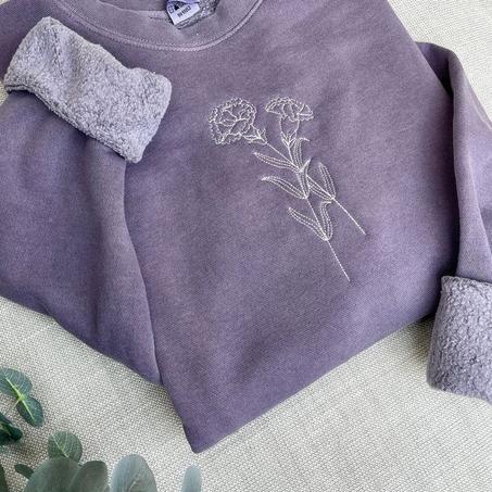 Flower Power Sweater - Embrace Your Feminine Side with Our Embroidered Flower Design!