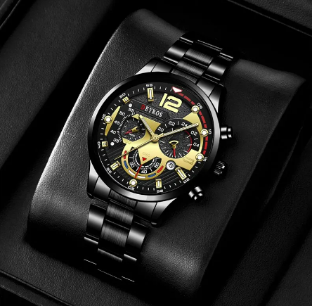 Montre-bracelet à quartz en acier inoxydable pour hommes, horloge Shoous, calendrier, affaires, décontracté, luxe, mode