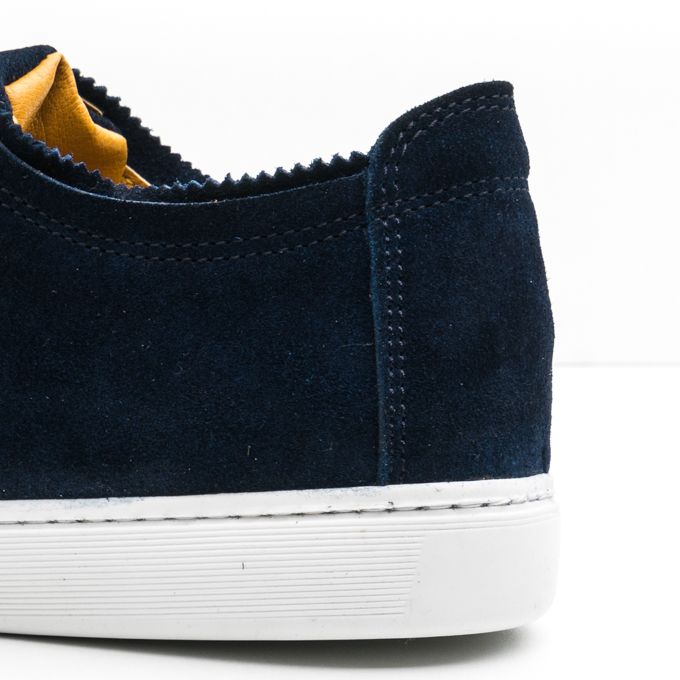 D'Urbano Baskets Basses en cuir Daim - Bleu.