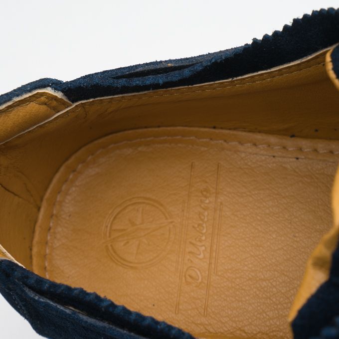 D'Urbano Baskets Basses en cuir Daim - Bleu.