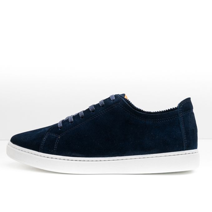 D'Urbano Baskets Basses en cuir Daim - Bleu.