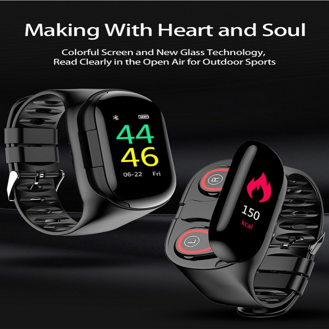 Smart bracelet with 2025 bluetooth earphone