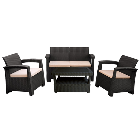 Pack Smart - Salon de jardin 4 places + table basse