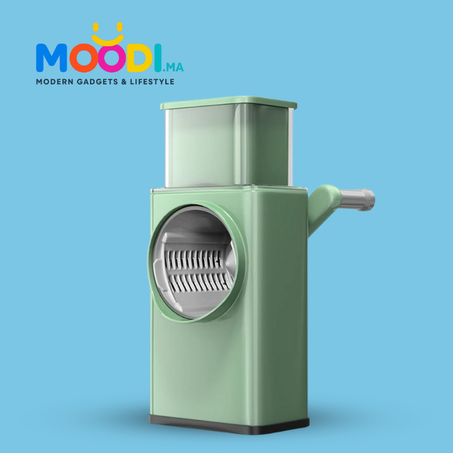 قطاعة خضروات وجبن يدوية دوارة 3 في 1 - ابتكار لسهولة الطهي!