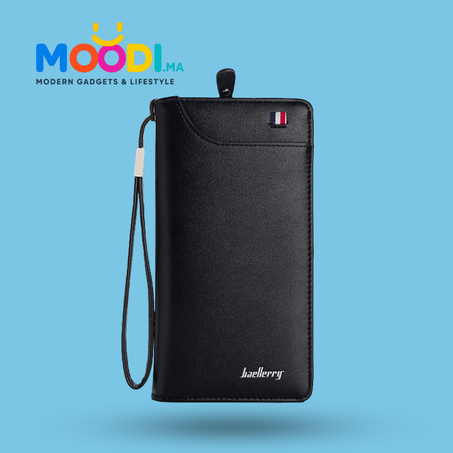 محفظة جلدية رجالية طويلة متعددة الوظائف - أناقة، تنظيم، وحماية لجميع مستلزماتك