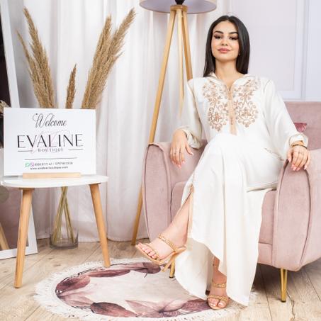 Djellaba marocaine brodée et perlée