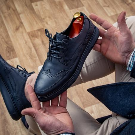 Semi classique sport véritable Cuir (Ref B1 NOIR)