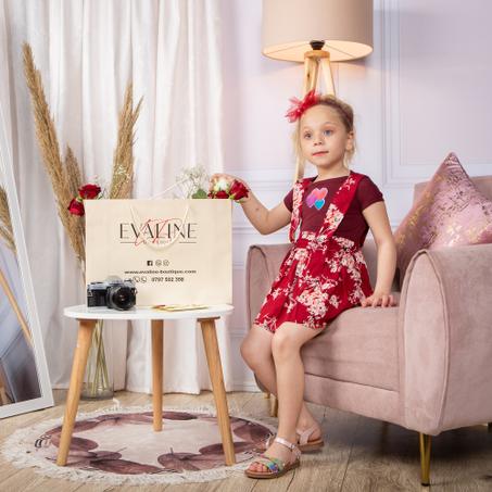 EVA-16- Robe salopette 2 pièces