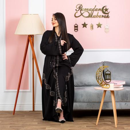 عباية ايفازي باوراق الستراس