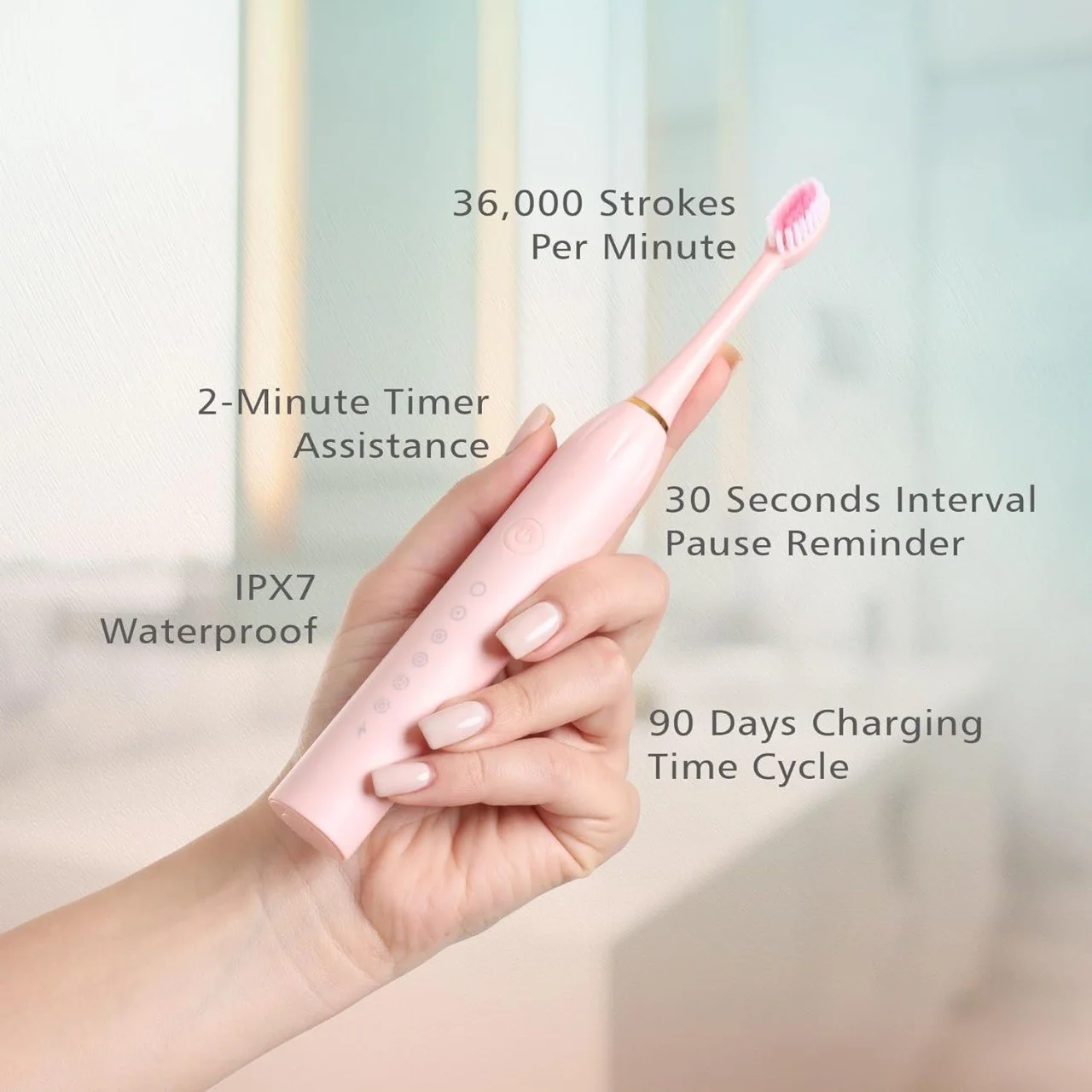 Sonic Toothbrush Rechargeable | فرشاة أسنان ذكية بـ 6 أوضاع تنظيف