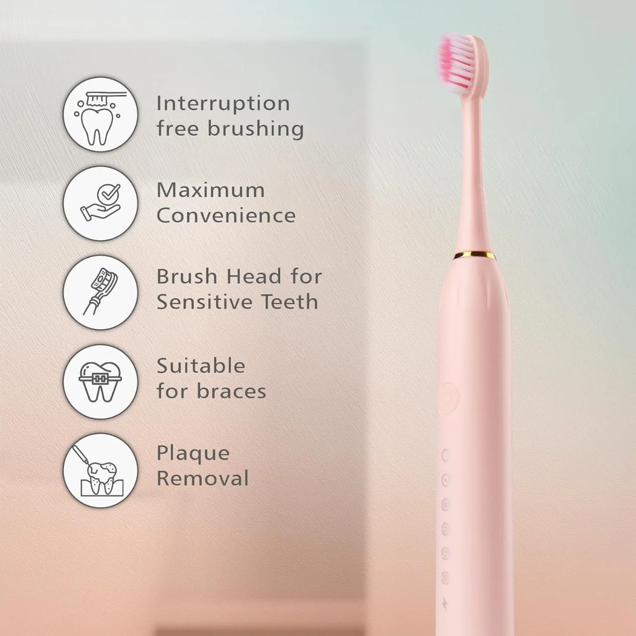 Sonic Toothbrush Rechargeable | فرشاة أسنان ذكية بـ 6 أوضاع تنظيف