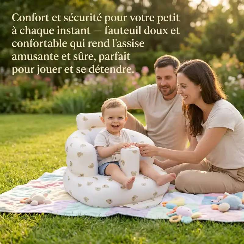 Canapé gonflable portable pour bébé