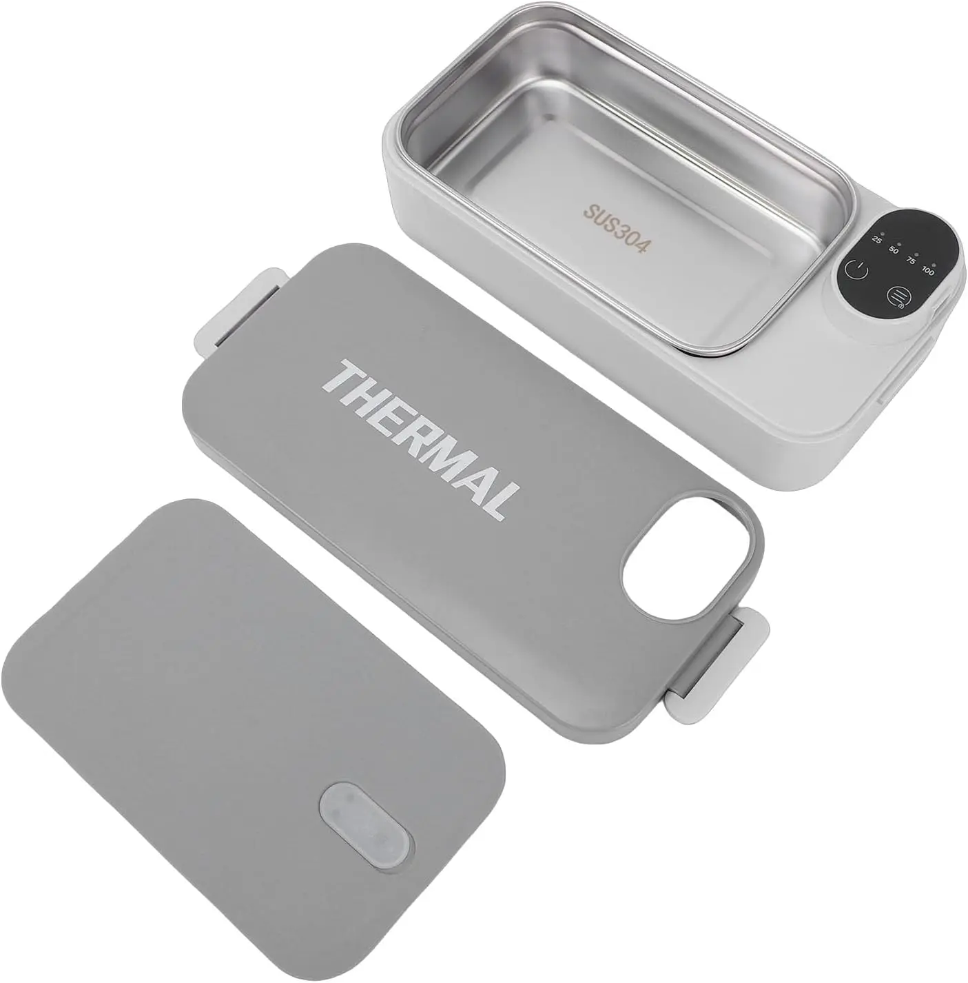 Boîte à lunch chauffante électrique portable rechargeable avec affichage numérique intelligent