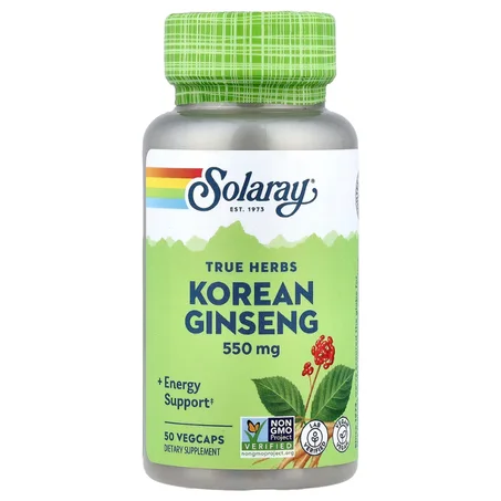 Ginseng coréen, 550 mg, 50 capsules végétariennes